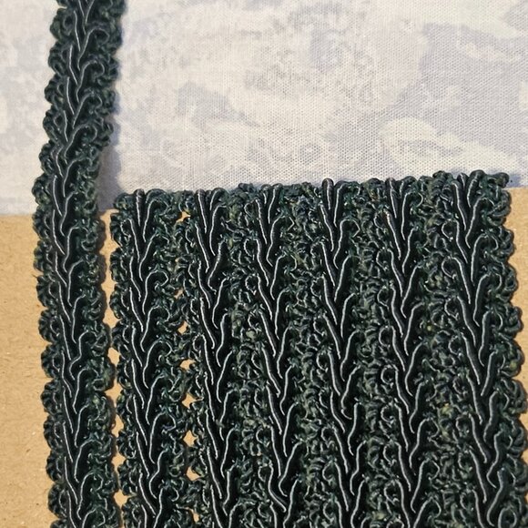 Forest Green Gimp Braid Trim - 1/2" - 3 Yard Length. - Picture 2 of 3